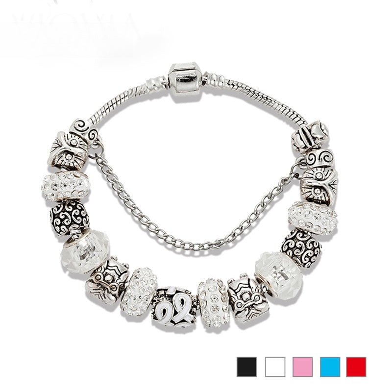 Owl Ribbon Charm Beaded Bracelet Wish Bestseller Bracelet