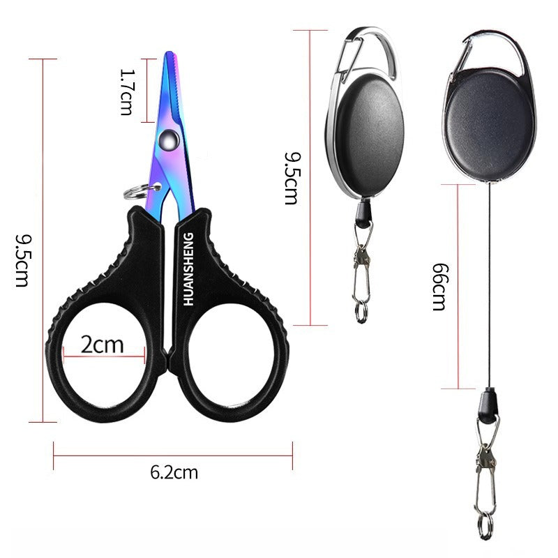 A282  304 Stainless Steel Fishing Scissors, High Hardness & Sharp, Multi-Functional for Lure, Lead Sheet, PE Braided Line