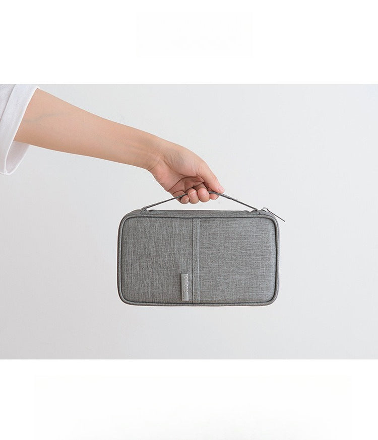 A319  Multifunctional Travel Document Bag, Waterproof Passport Wallet, Portable Card Holder Clutch