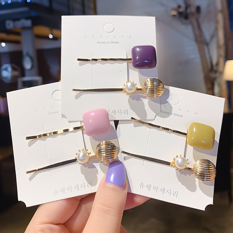 A317  Versatile Pearl Side Hair Clips, Minimalist Hair Accessories for Bangs