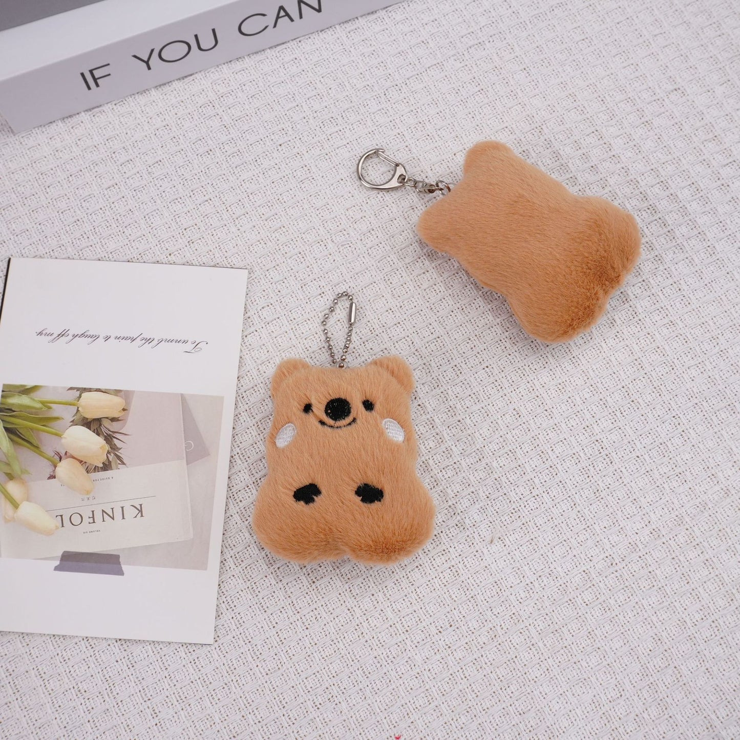 Little Brown Bear Student Backpack Plush Doll Hanging Ornament
