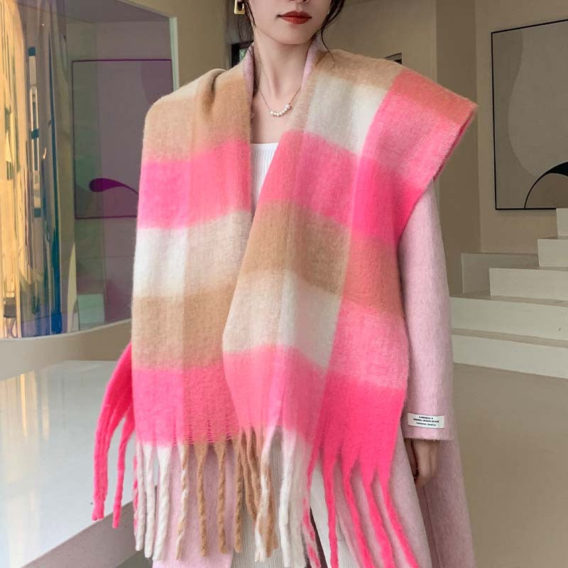 Winter Women Warm Scarf Long Shawl Large Scarves Cold Weather Thick Blanket Scarfs