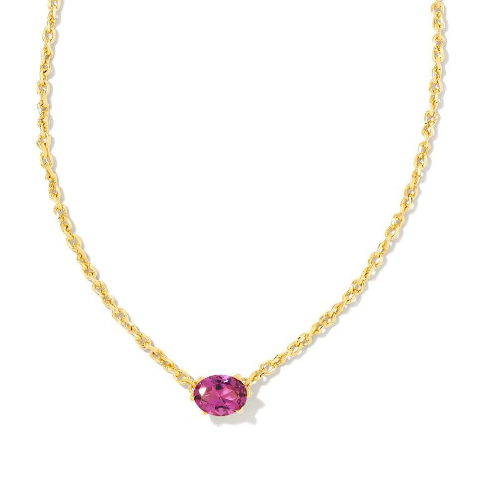 A358   New Luxury Colorful Gold Oval Gem Pendant Necklace Minimalist Dainty Clavicle Chain Fashion Women Jewelry