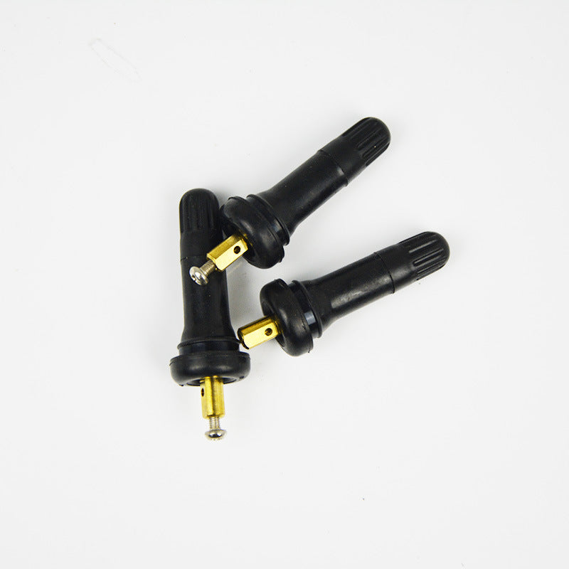 A311  TR413/TR414 Tubeless Tire Valve Stems, Black Rubber & Alloy Valve Caps Universal Tire Valves