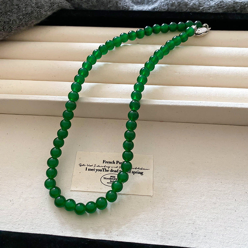 A302  Boho Shell Bead Turquoise Beaded Necklace, Light Luxury Minimalist Luxury Clavicle Necklace for Women
