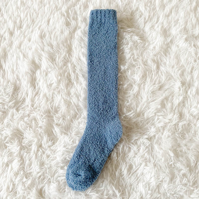 Coral Fleece Ankle Socks for Men and Women Thickened and Fleece-Lined for Fall and Winter Postpartum Long Socks Home Sleep Floor Socks for Indoor Wear