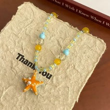 A301  Fashion Dopamine Beaded Cat Necklace, Personality Sweet Style All-Match Choker Jewelry