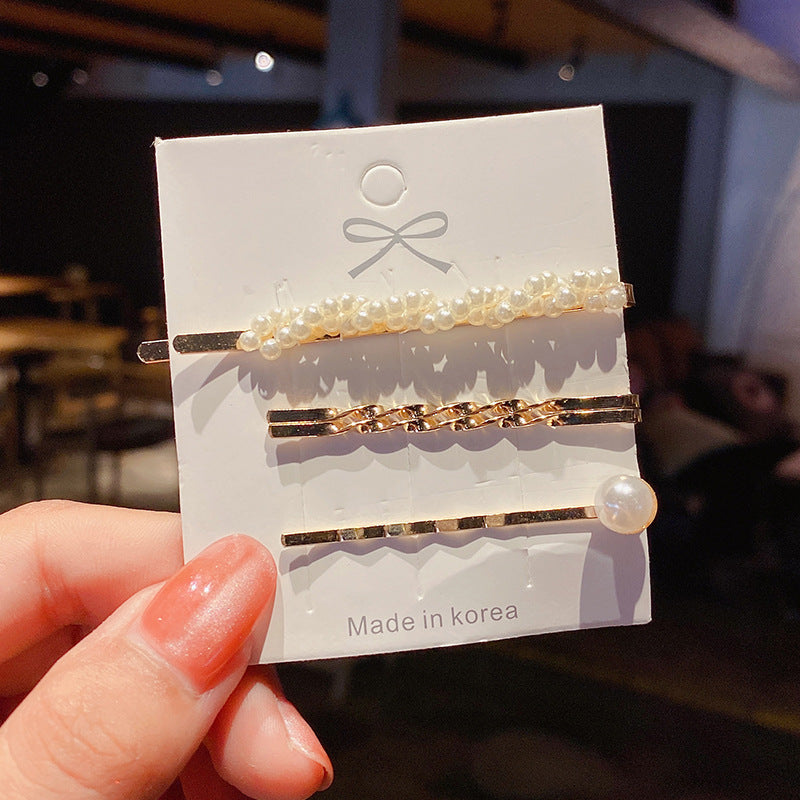 A317  Versatile Pearl Side Hair Clips, Minimalist Hair Accessories for Bangs