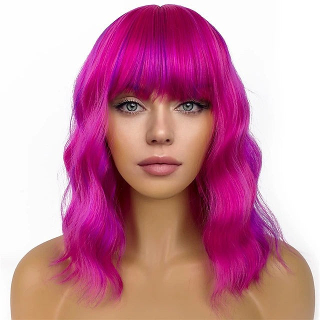 A216  Water Wave Short Curly Wig, Party Cosplay Costume Amazon Hot Sale Wig for Women