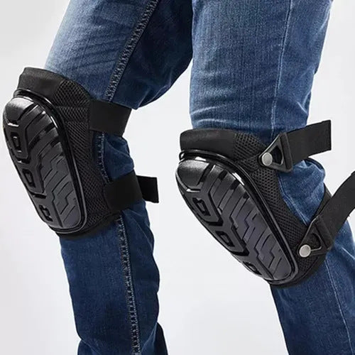 Professional Gel Knee Pads for Work with Soft Foam and Gel Cushion — Heavy Duty Cap, Reinforced Adjustable Straps, Military-Grade Rivets and Built-in Hang Loops — Perfect for Construction