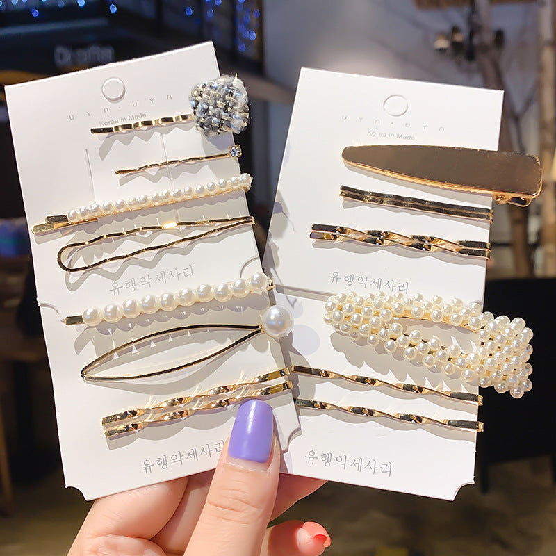 A317  Versatile Pearl Side Hair Clips, Minimalist Hair Accessories for Bangs