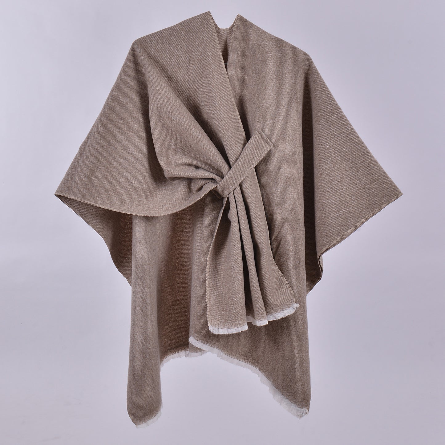 Classic Plaid Wrap-Around Scarf for Fall and Winter Tie-Front Cardigan Outerwear Office Blanket for Warmth