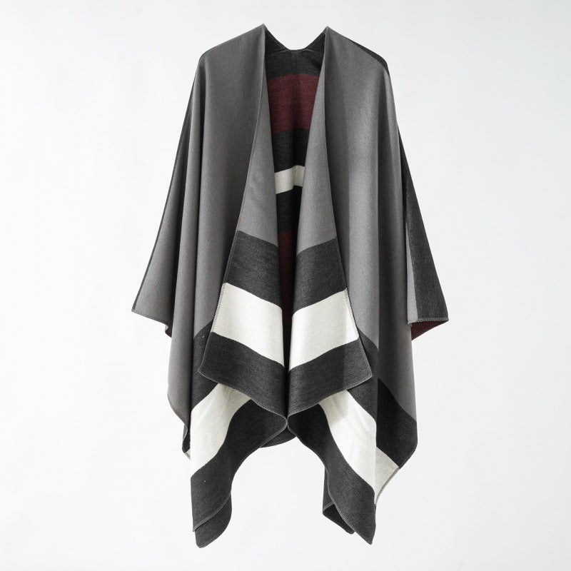 Shawl Wraps for Women, Elegant Knitted Cape Open Front Poncho Scarf Blanket Cardigan Coat for Spring, Autumn, and Winter
