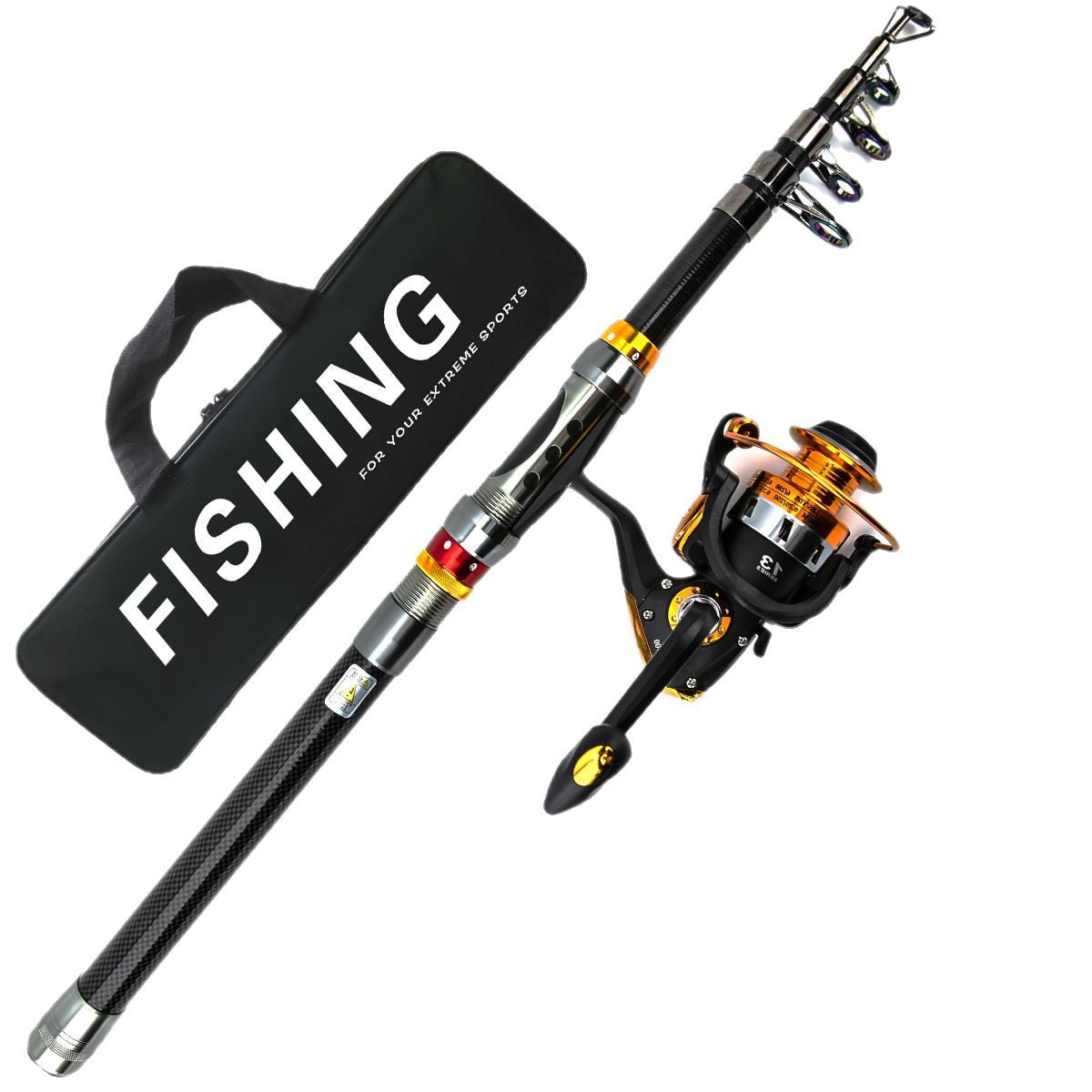 F345   Sea Fishing Long Casting Rod Set, Telescopic Lure Rod Complete Kit for Freshwater & Saltwater