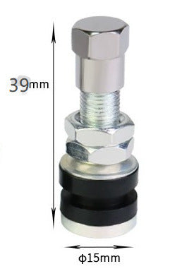 A311  TR413/TR414 Tubeless Tire Valve Stems, Black Rubber & Alloy Valve Caps Universal Tire Valves