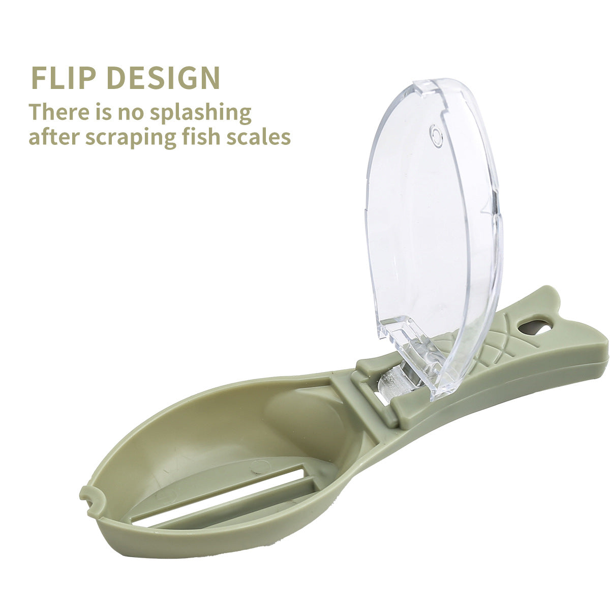 A263  Household Manual Fish Scaler, Covered Splash-proof Design, Kitchen Fish Scaling Tool