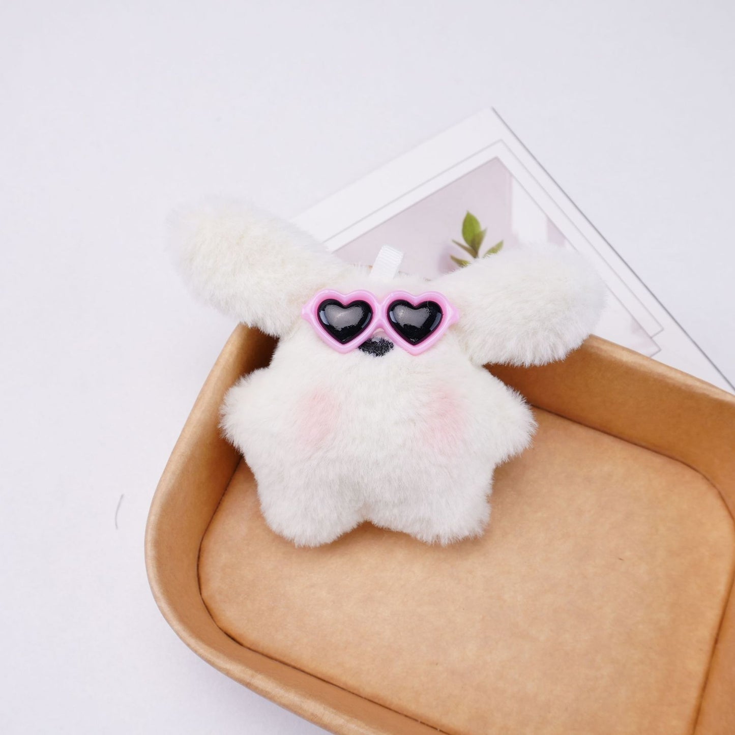 Sunglasses Puppy Plush Doll Bag Key Chain Hanging