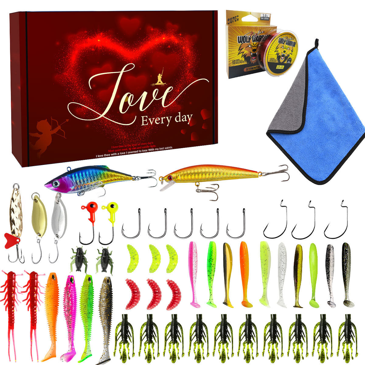 A245  Mystery Fishing Lures Set, Multi-purpose Fishing Kit for Largemouth Bass, Smallmouth Bass & Trout