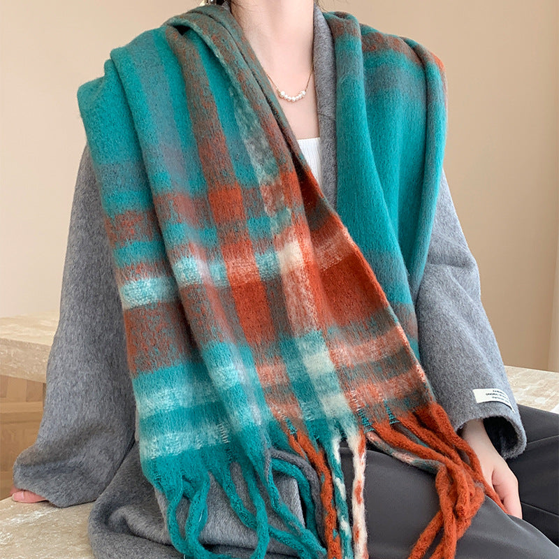 Winter Women Warm Scarf Long Shawl Large Scarves Cold Weather Thick Blanket Scarfs