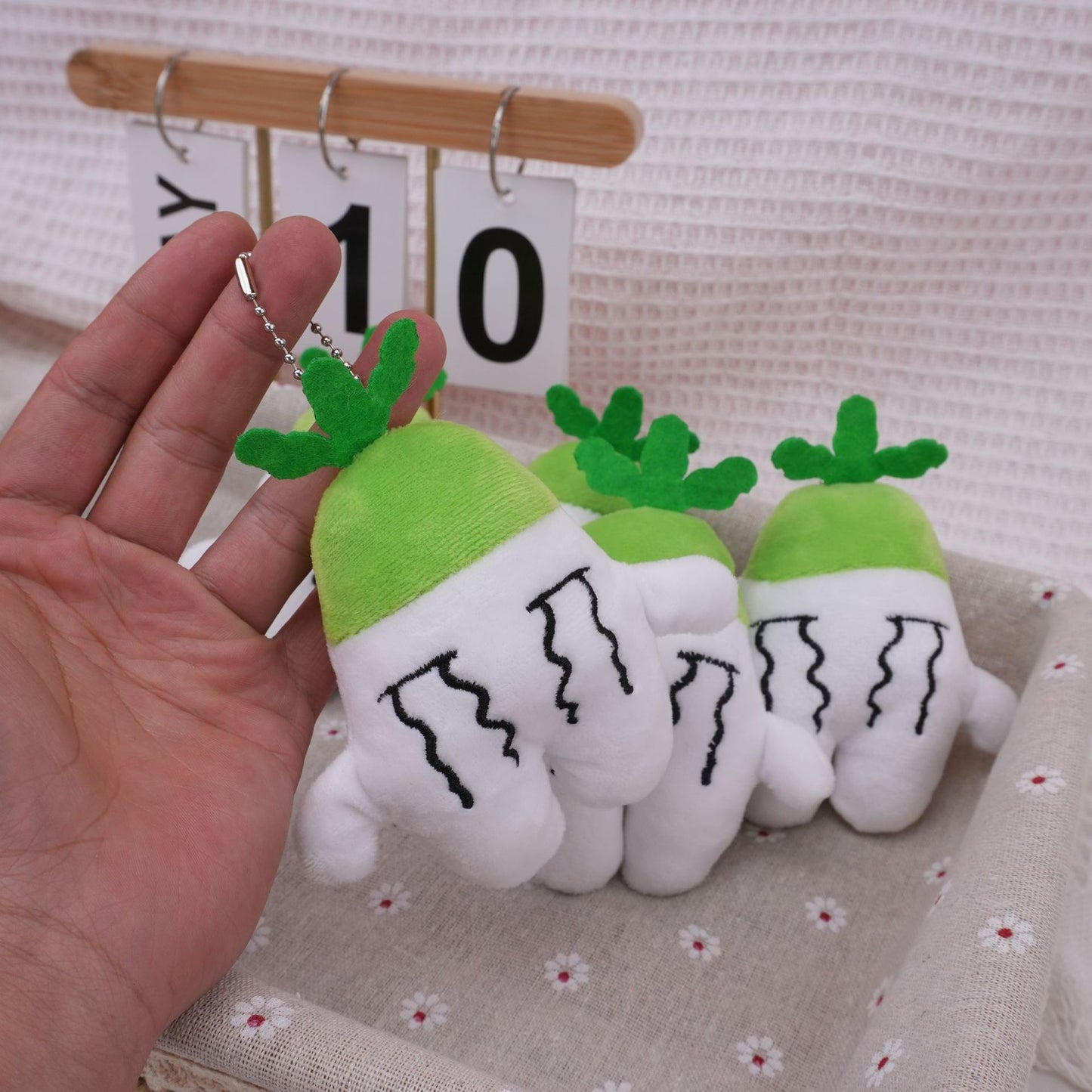 Tears Turnip Plush Keychain Pendant