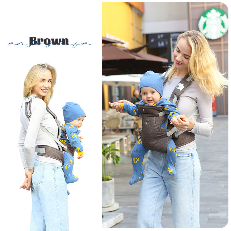 Baby Carrier, Baby Carrier Newborn to Toddler, Ergonomic, Cozy and Lightweight Infant Carrier for 7-44lbs, Toddler Carrier Ideal for Hands-Free Parenting with Zipper Pouch, Bottle Bag, Windproof Cover