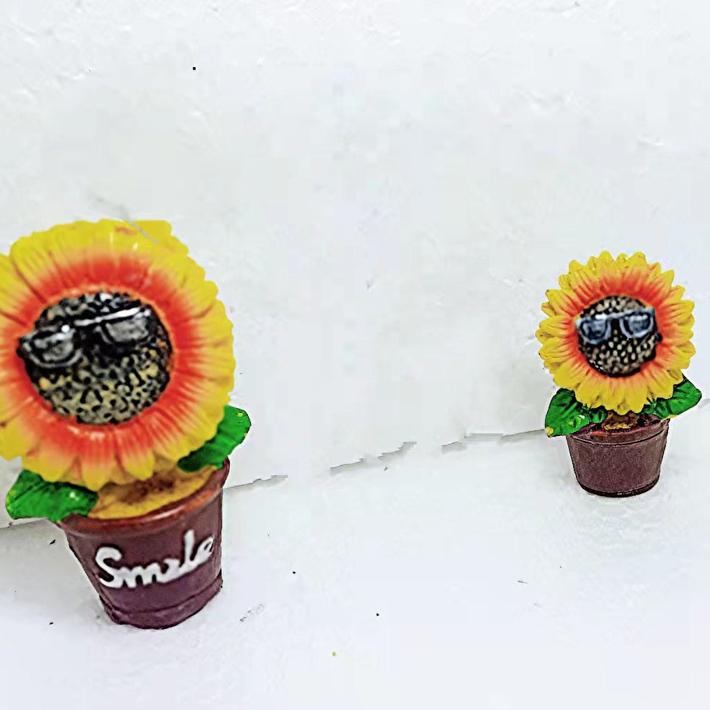 A  208  Garden Style Sunflower Artificial Bonsai, Cartoon Cute Living Room Desktop Shooting Decor
