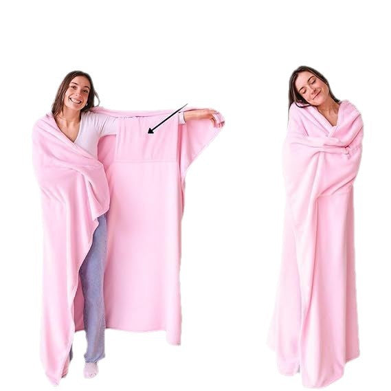 A361  Wearable Warm Blanket Soft Cozy Shawl Wrap Blanket For Sofa Bed Home Outdoor Mother's Day Gift