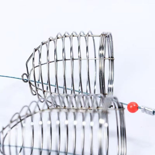 A166  10pcs  Fishing Tackle Metal Bait Cage, Bait Thrower Feeder, Lure Trap Cage