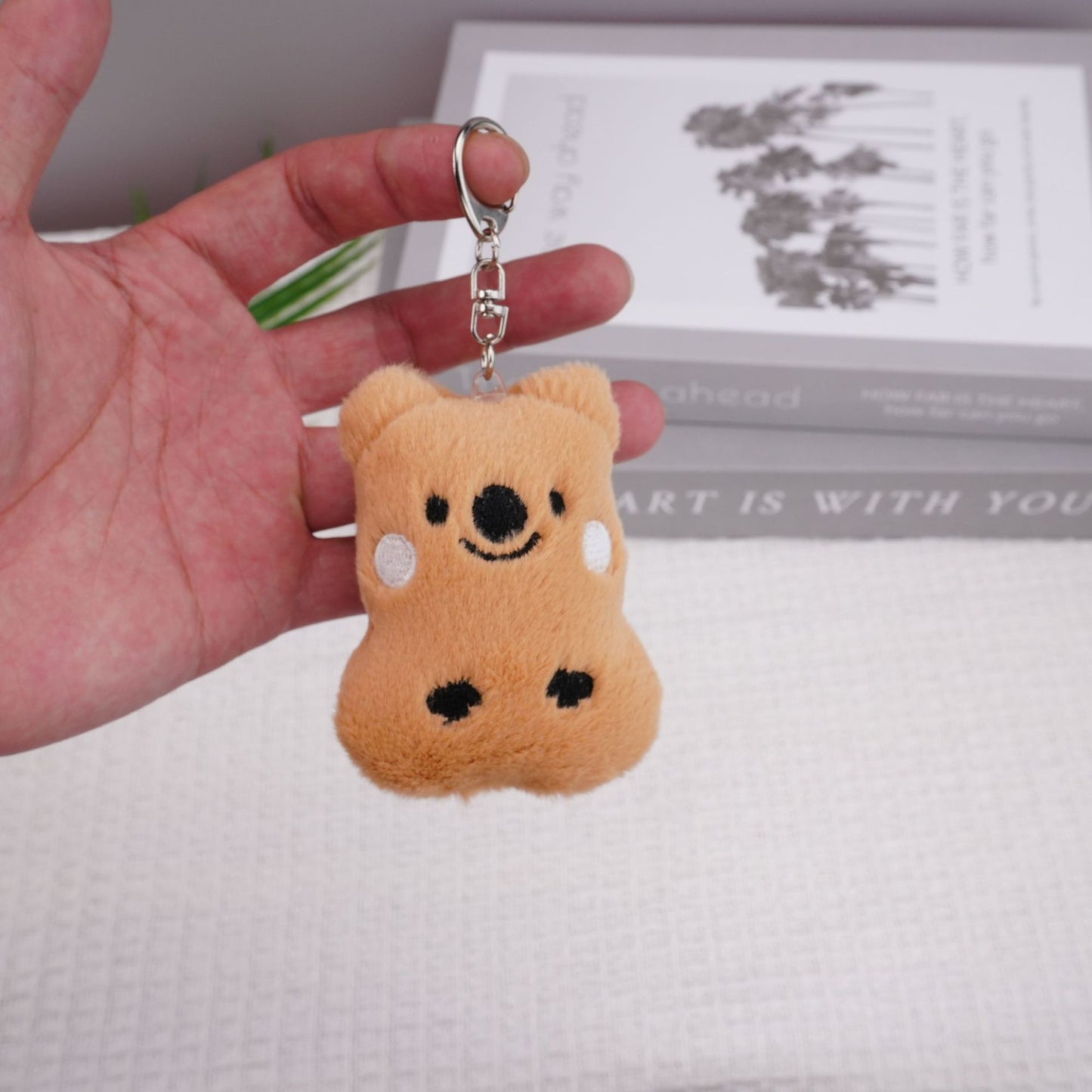 Little Brown Bear Student Backpack Plush Doll Hanging Ornament