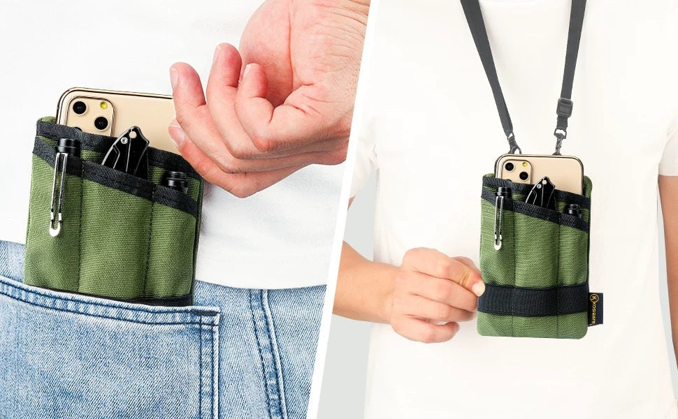 A330  Outdoor Oxford Cloth Card Coin Pouch, Minimalist Key Organizer, Portable Waist Bag for Travel