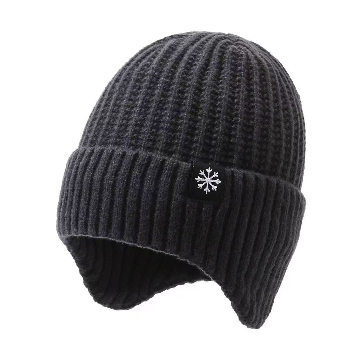 A290  Winter Hat Set with Ear Flaps and Fleece Lining Thickened Knit Hat and Scarf Two-Piece Set Autumn/Winter Wool Hat