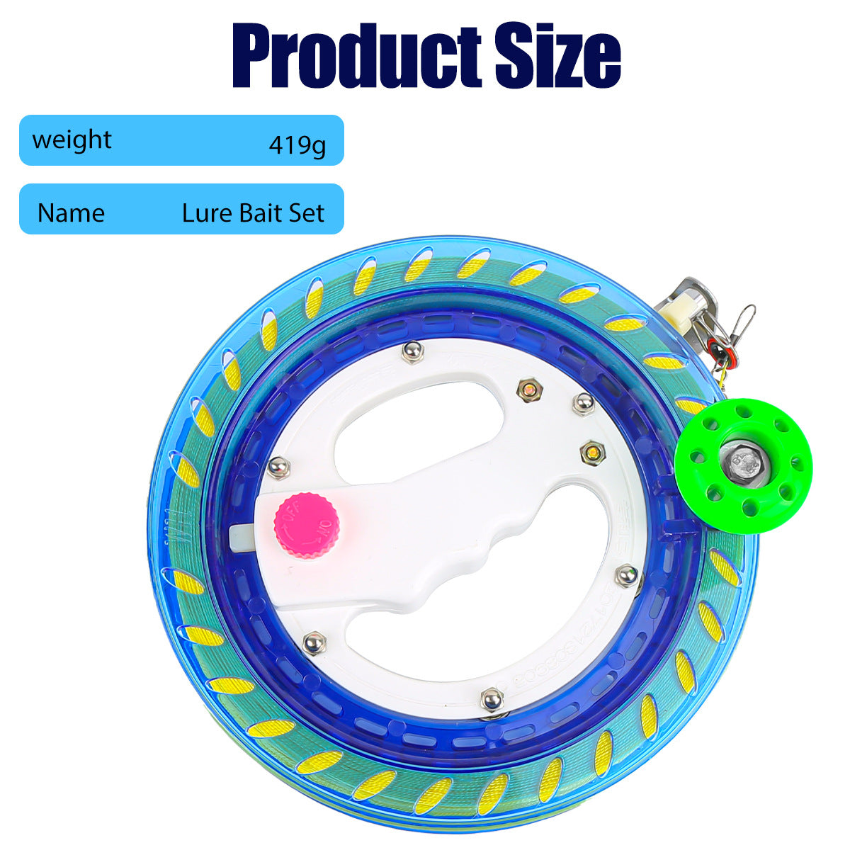 A262  Handheld Crystal Large Grip Fishing Reel, Line Winder Plate, for Sea Ice Winter Fishing