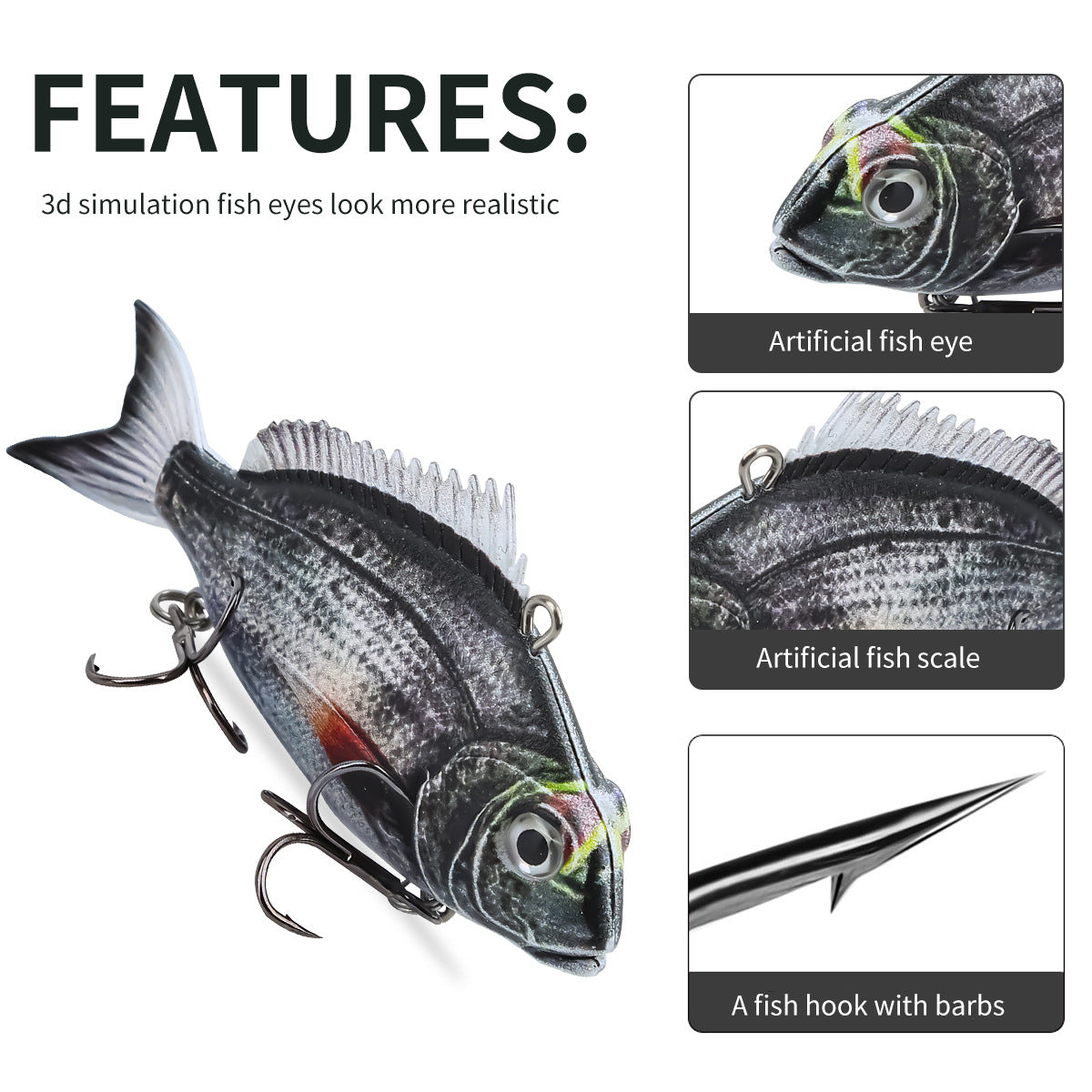 A258  Special VIB Hard Lure for Sea Bream Fishing, 3D Printed Coating, Multi-Color Multi-Spec Bionic Bait