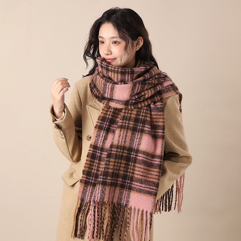 Women's Scarf Winter Warmth Long Shawl Oversized Scarf Thick Blanket-Style Scarf for Cold Weather