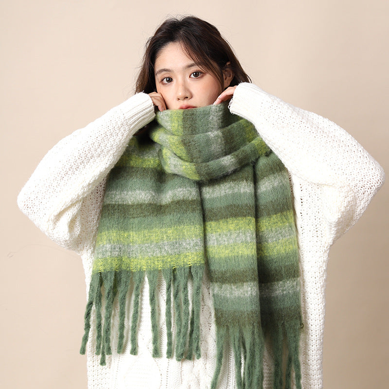 Women's Scarf Winter Warmth Long Shawl Oversized Scarf Thick Blanket-Style Scarf for Cold Weather