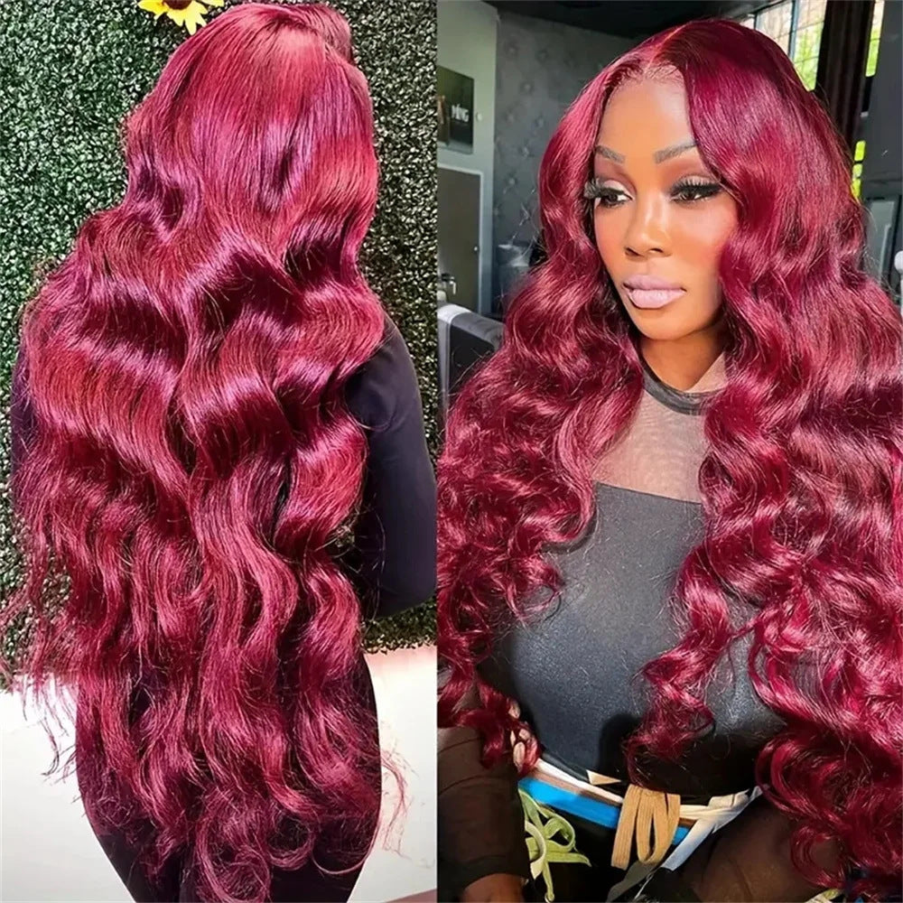 A276  Middle Part Long Curly Body Wave Lace Front Wig, 30 Inch Machine Made Net Full Wig