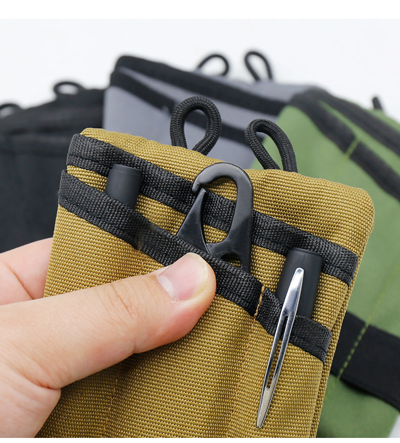 A330  Outdoor Oxford Cloth Card Coin Pouch, Minimalist Key Organizer, Portable Waist Bag for Travel
