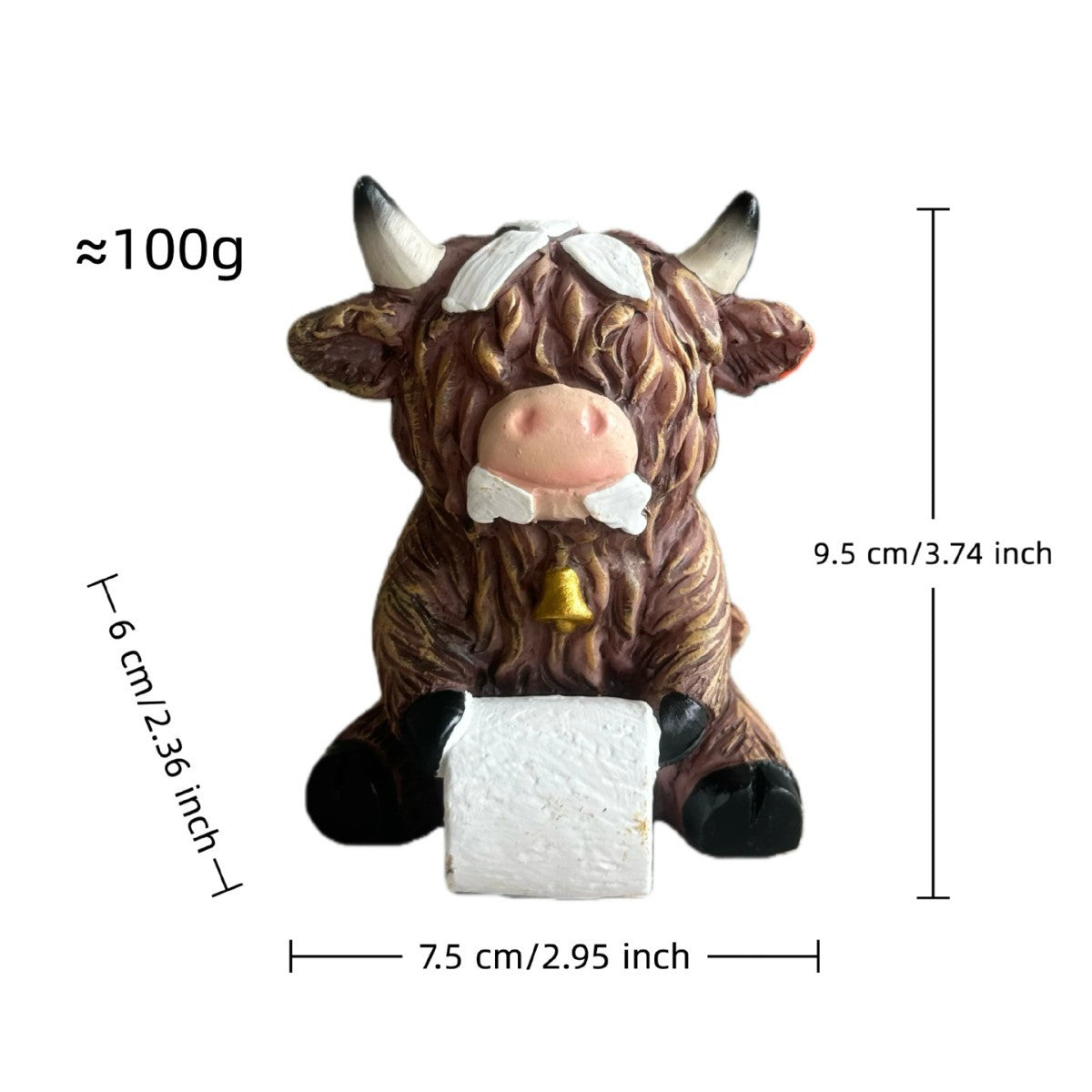 Bathroom Decor Highland Cow Statue Resin Ornament Craft Creative Holiday Home Decor Gift