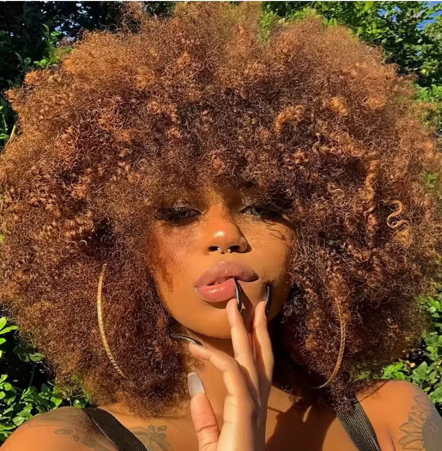 A229  Hot Brazilian Short Curly Wig, Fluffy Elastic Net Synthetic Wig for Women