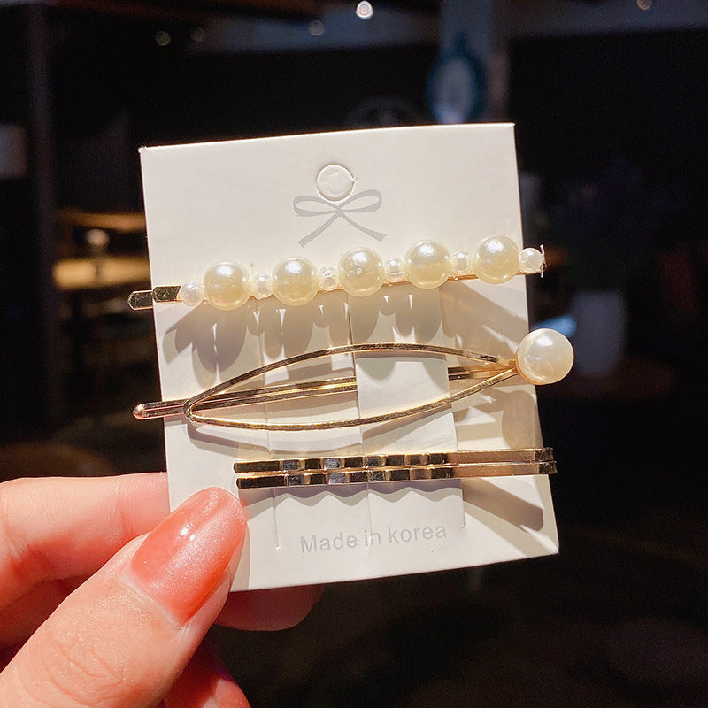 A317  Versatile Pearl Side Hair Clips, Minimalist Hair Accessories for Bangs