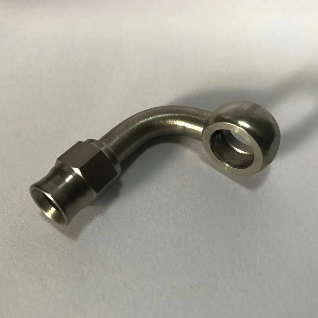 A308  AN3 Stainless Steel Brake Hose Fitting Eye End 0° 28° 90° for Brake Line Modification