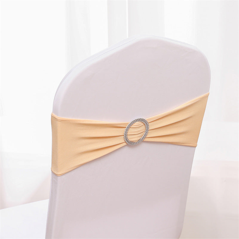 Spandex Chair Sashes Bands 50PCS Stretch Chair Ties Bows with Buckle Slider for Wedding Party Banquet Decoration