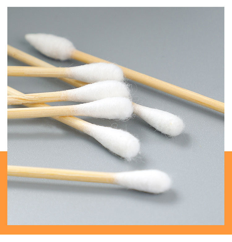 A313  Disposable Double Head Makeup Cotton Swabs, Pointed Bamboo Sticks, Household Ear Cleaning Boxed Cotton Buds