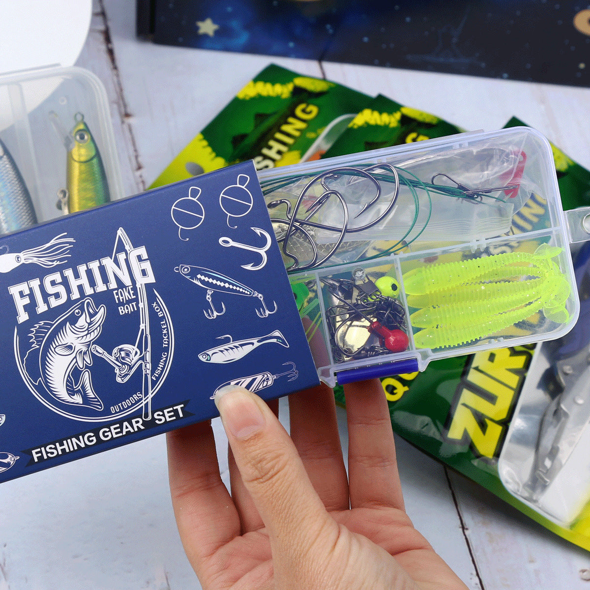 A245  Mystery Fishing Lures Set, Multi-purpose Fishing Kit for Largemouth Bass, Smallmouth Bass & Trout