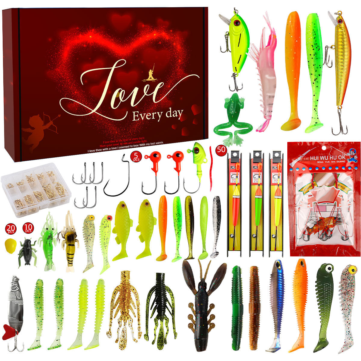 A245  Mystery Fishing Lures Set, Multi-purpose Fishing Kit for Largemouth Bass, Smallmouth Bass & Trout