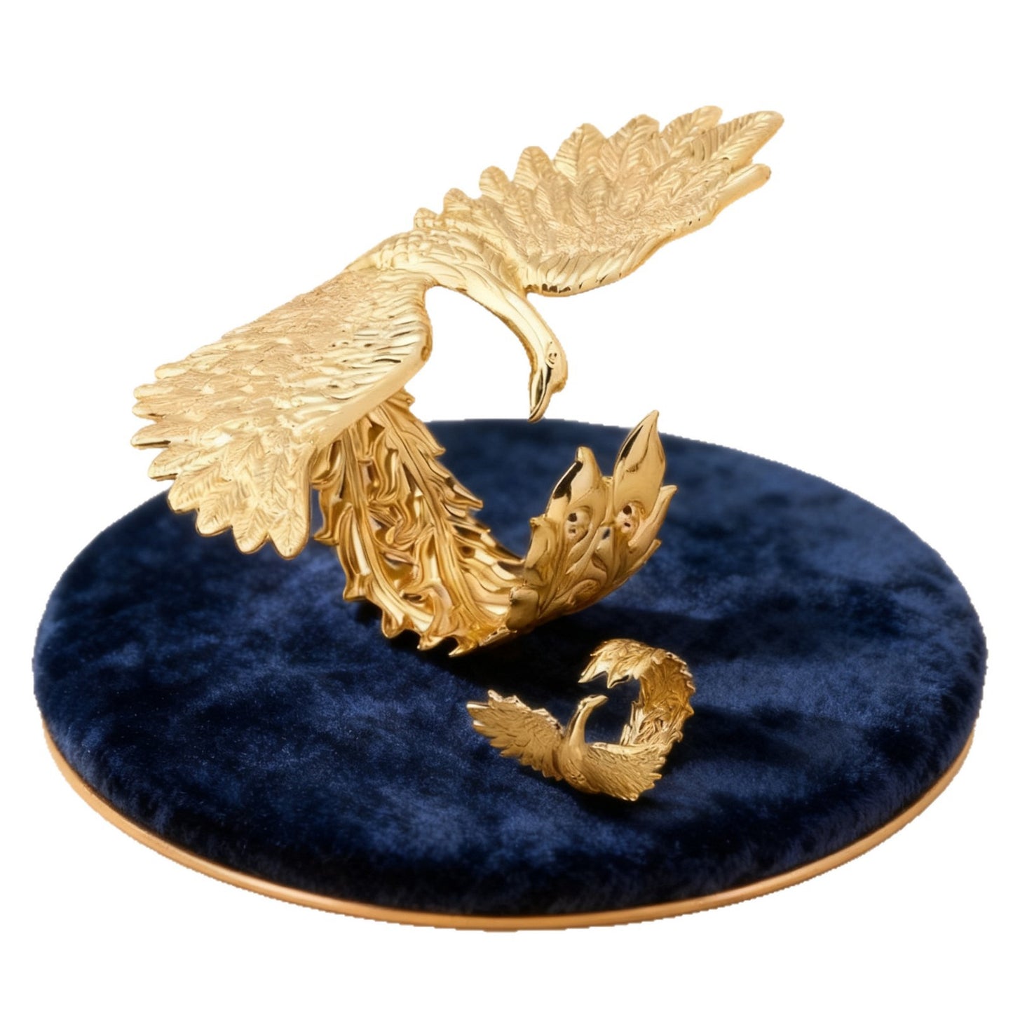 New Phoenix Gold Bracelet Ring Set Elegant, Atmospheric, and Fashionable