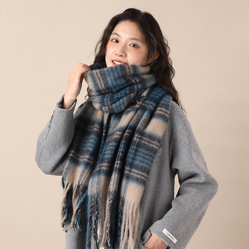 Women's Scarf Winter Warmth Long Shawl Oversized Scarf Thick Blanket-Style Scarf for Cold Weather