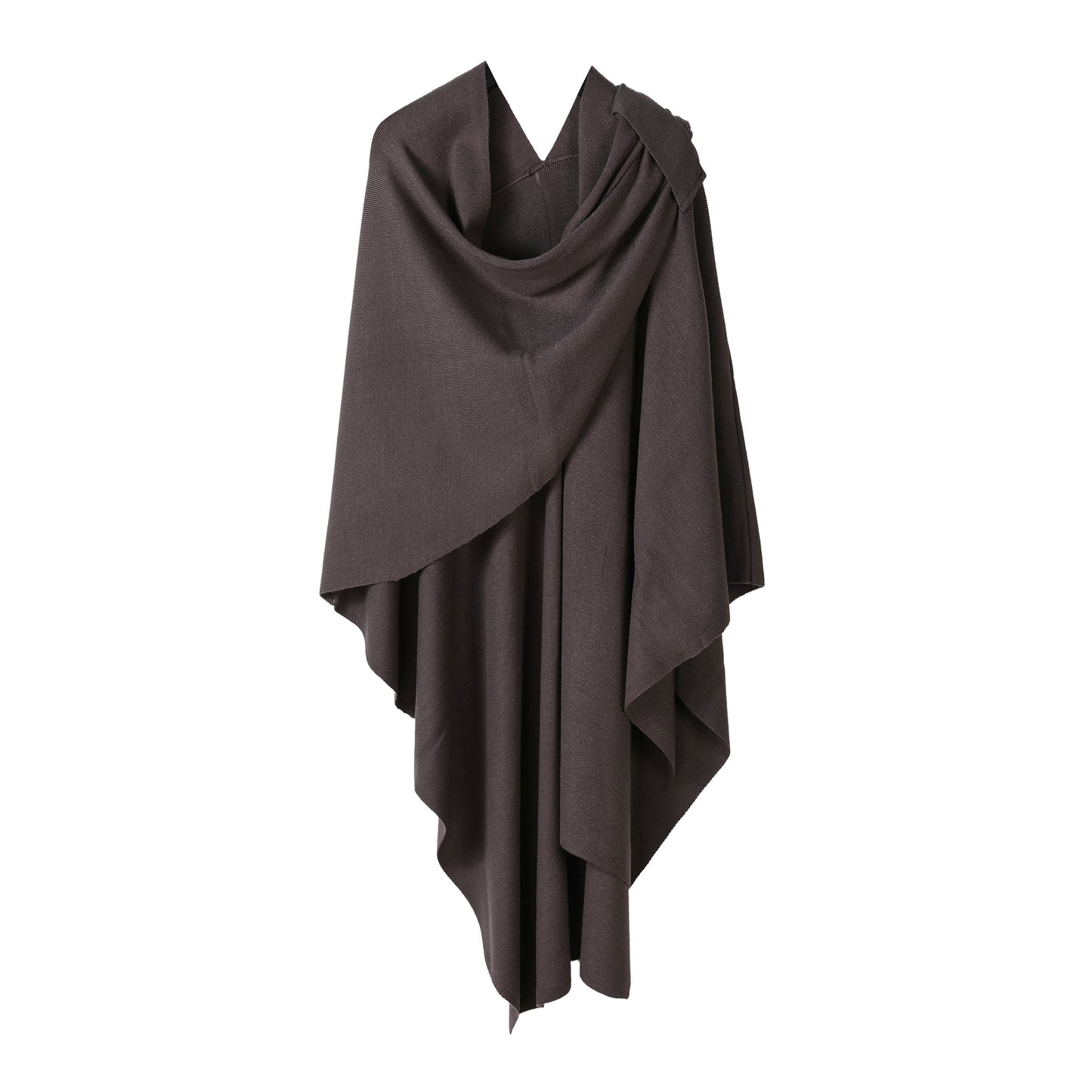 Womens Large Cross Front Poncho Sweater Wrap Topper Knitted Elegant Shawls Cape for Fall Winter