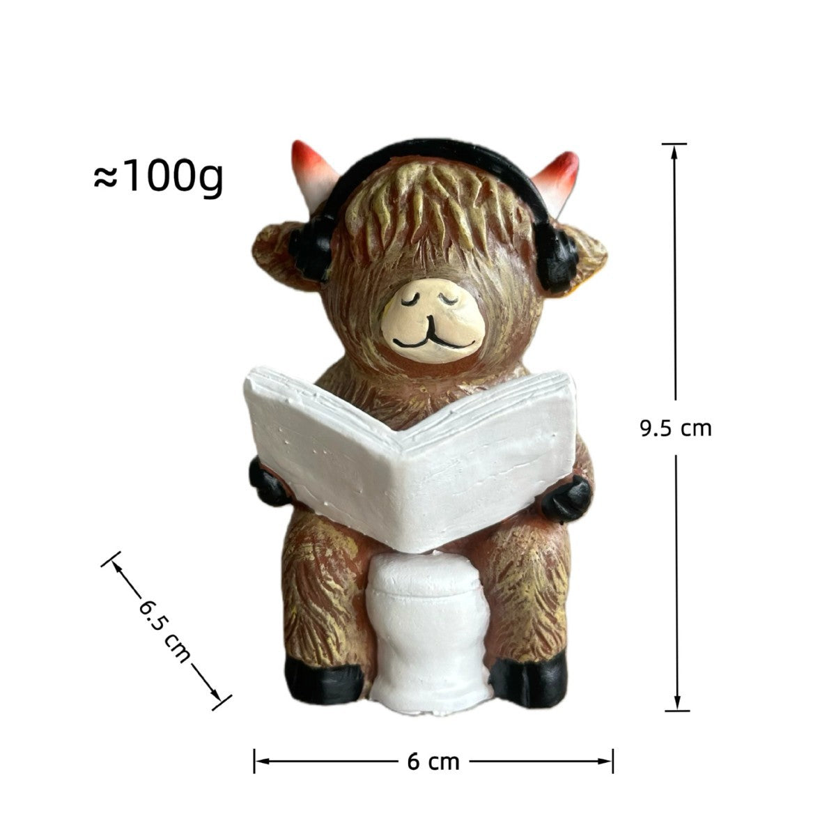 Bathroom Decor Highland Cow Statue Resin Ornament Craft Creative Holiday Home Decor Gift