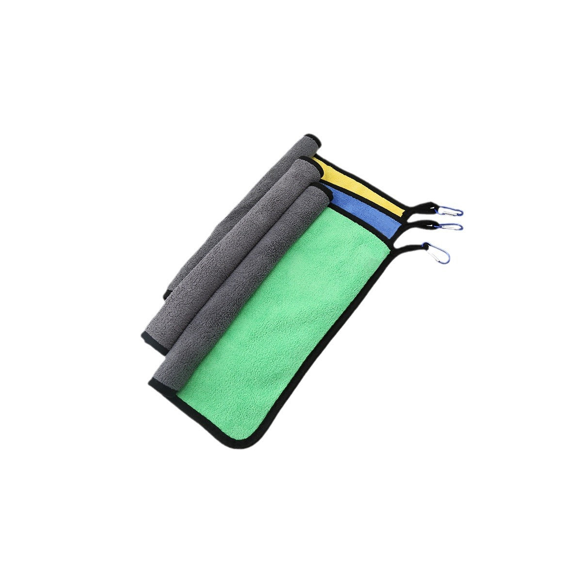 A264  Double Sided Thick Fishing Towel, Super Absorbent Fast Drying, Rod Cleaning Accessory with Buckle